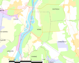 Mapa obce Vions