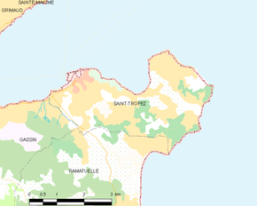 Poziția localității Saint-Tropez
