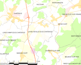 Mapa obce La Neuveville-sous-Châtenois
