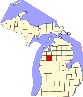 Map of Michigan highlighting Wexford County.svg