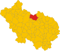 Collocatio finium municipii in Provincia Frusinati.