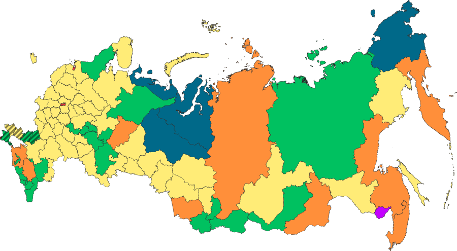 Map of federal subjects of Russia (2022), disputed Crimea and Donbass.svg