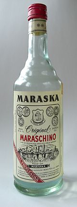 A bottle of Maraschino liqueur.