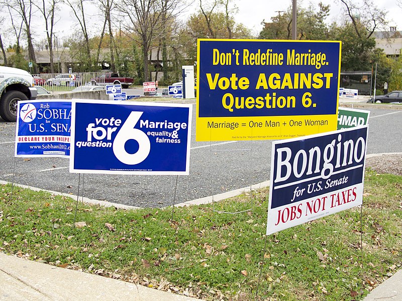 File:Maryland Marriage Equality Election Signs.jpg