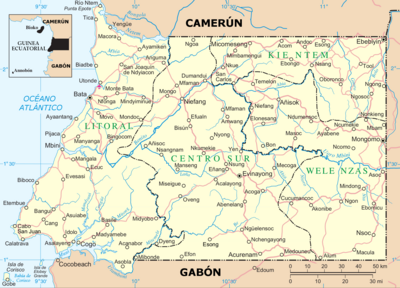 Tibio mercenario Jirafa Anexo:Localidades de Guinea Ecuatorial - Wikipedia, la enciclopedia libre