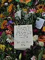 Memorials to Queen Elizabeth II in Hyde Park in 2022.