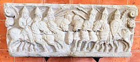 Capitello con scena di combattimento (1110 -1120), Musei Civici.