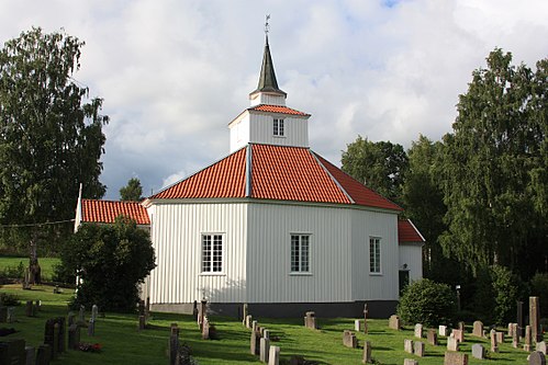 Mykland kyrkje, bygget 1832.