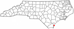 Location of Myrtle Grove, North Carolina