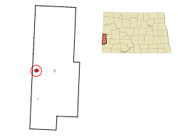 Location of Beach, North Dakota