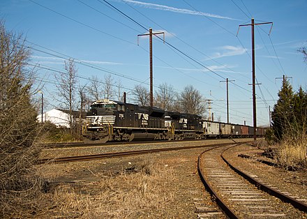 Norfolk Southern Railway freight operating on the NEC in Aberdeen, Maryland