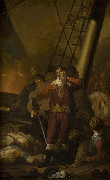 File:Nicolai Abildgaard - Christian IV Aboard his Flagship "The Trinity" - KMS1139d - Statens Museum for Kunst.jpg