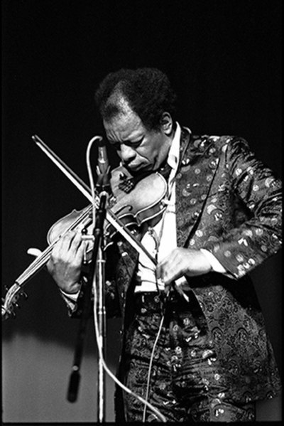 Coleman playing the violin in 1978