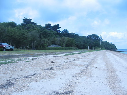 The private beach at Osborne House, where Queen Victoria, Prince Albert and their children swam from bathing machines