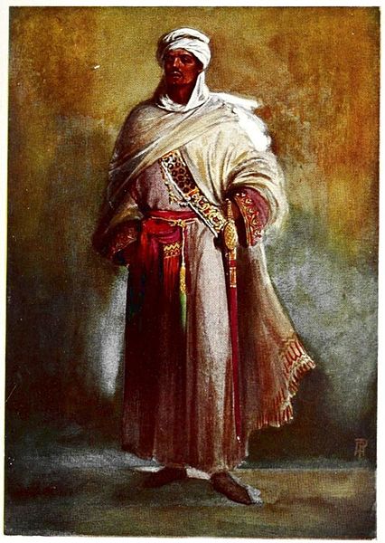 Othello costume. Illustration by Percy Anderson for Costume Fanciful, Historical and Theatrical, 1906