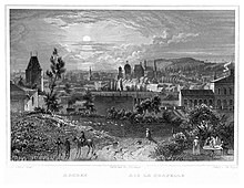 Mid-19th century panorama of the city POPPEL(1852) p391 AACHEN.jpg