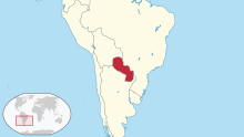 The location of the Republic of Paraguay Paraguay in its region.svg