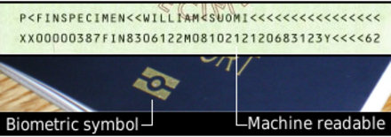 Some countries require certain security features on passports to issue on-the-spot visas (visa on arrival), biometric and machine readable passports are the most common requirements. The OCR text appears on the identification page.