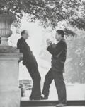 Thumbnail for File:Paul Dirac and Richard Feynman at Jabłonna 1962.png