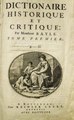 Pierre Bayle - Dictionaire historique et critique, Rotterdam 1697, article Spinoza, p. 416-468, 1820 edition.pdf