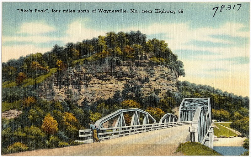 File:Pike's Peak, four miles north of Waynesville, Mo., near Highway 66 (78317).jpg