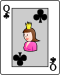 Playing card club Q.svg