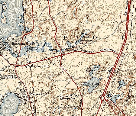 Pocasset River (Massachusetts) map