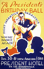 Poster for the 1939 President's Birthday Ball
