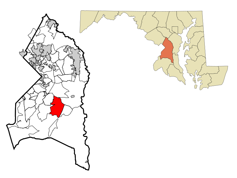 File:Prince George's County Maryland Incorporated and Unincorporated areas Rosaryville Highlighted.svg