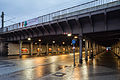 Deutsch: Eisenbahnüberführung der Lister Meile neben dem Hauptbahnhof Hannover im Stadtteil Mitte. English: Railroad bridge crossing Lister Meile street at Hannover central station in Mitte district of Hannover, Germany.