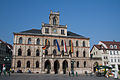 English: Town Hall of Weimar Deutsch: Weimarer Rathaus 50°58′45.5″N 11°19′45.1″E﻿ / ﻿50.979306°N 11.329194°E﻿ / 50.979306; 11.329194