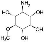 Strukturformel von 3-O-Methyl-scyllo-inosamin