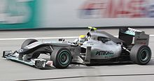 Photo de la Mercedes MGP W01 de Rosberg à Sepang