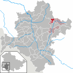 Poziția  Rotterode pe harta districtului Schmalkalden-Meiningen