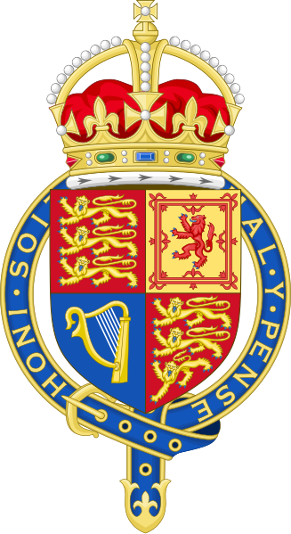 File:Royal Arms of the United Kingdom (Tudor Crown, Gaelic harp & Garter).svg