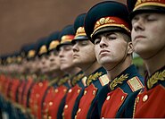 Russian honor guard at Tomb of the Unknown Soldier, Alexander Garden welcomes Michael G. Mullen 2009-06-26 2