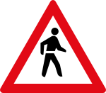Botswana, Lesotho, Namibia, South Africa, Eswatini and Tanzania pedestrian sign