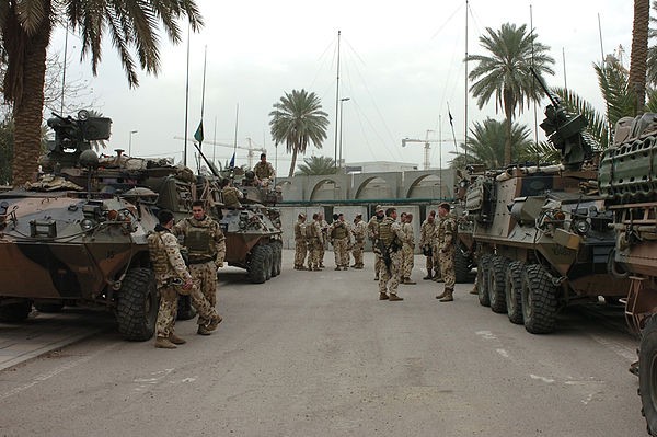Personnel from SECDET X, which included members of 3rd Brigade, in Baghdad, March 2007