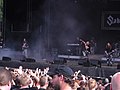 Sabaton performing live at Norway Rock Festival in July 2010