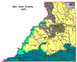 Kaart van San Juan County