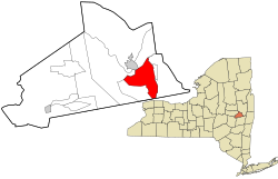 Schenectady County New York incorporated and unincorporated areas Schenectady highlighted.svg