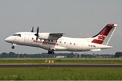 Dornier 328-100 of Suckling Airways, still with Scot Airways lettering