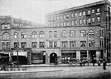 The G. O. Guy store at Second Avenue and Yesler Way in Seattle (photographed in 1900). The sign over the store says "G.O. Guy Ph. G. Leading Druggist." Seattle - G.O. Guy - 1900.jpg