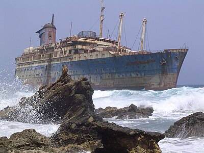 Shipwreck of the SS American Star on the shore of Fuerteventura.jpg