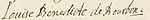 Signature de Louise-Bénédicte de Bourbon