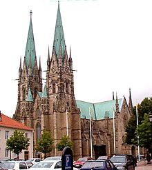 Skara Cathedral in central Skara, 2005