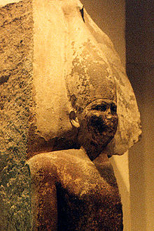 Limestone statue of Sneferu, Egyptian Museum