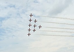 Les Snowbirds lors de l'aérofête de Saint-Georges de Beauce.