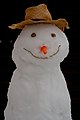 A "carrot-nose" snowman