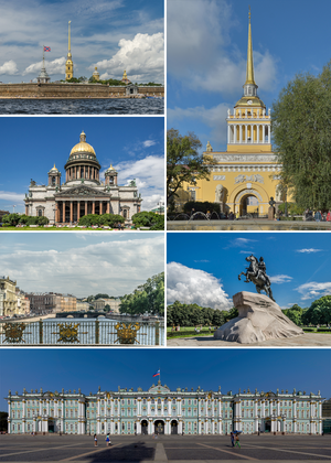 旧海軍省、ペトロパヴロフスク要塞、聖イサアク大聖堂、フォンタンカ川、青銅の騎士、冬宮殿